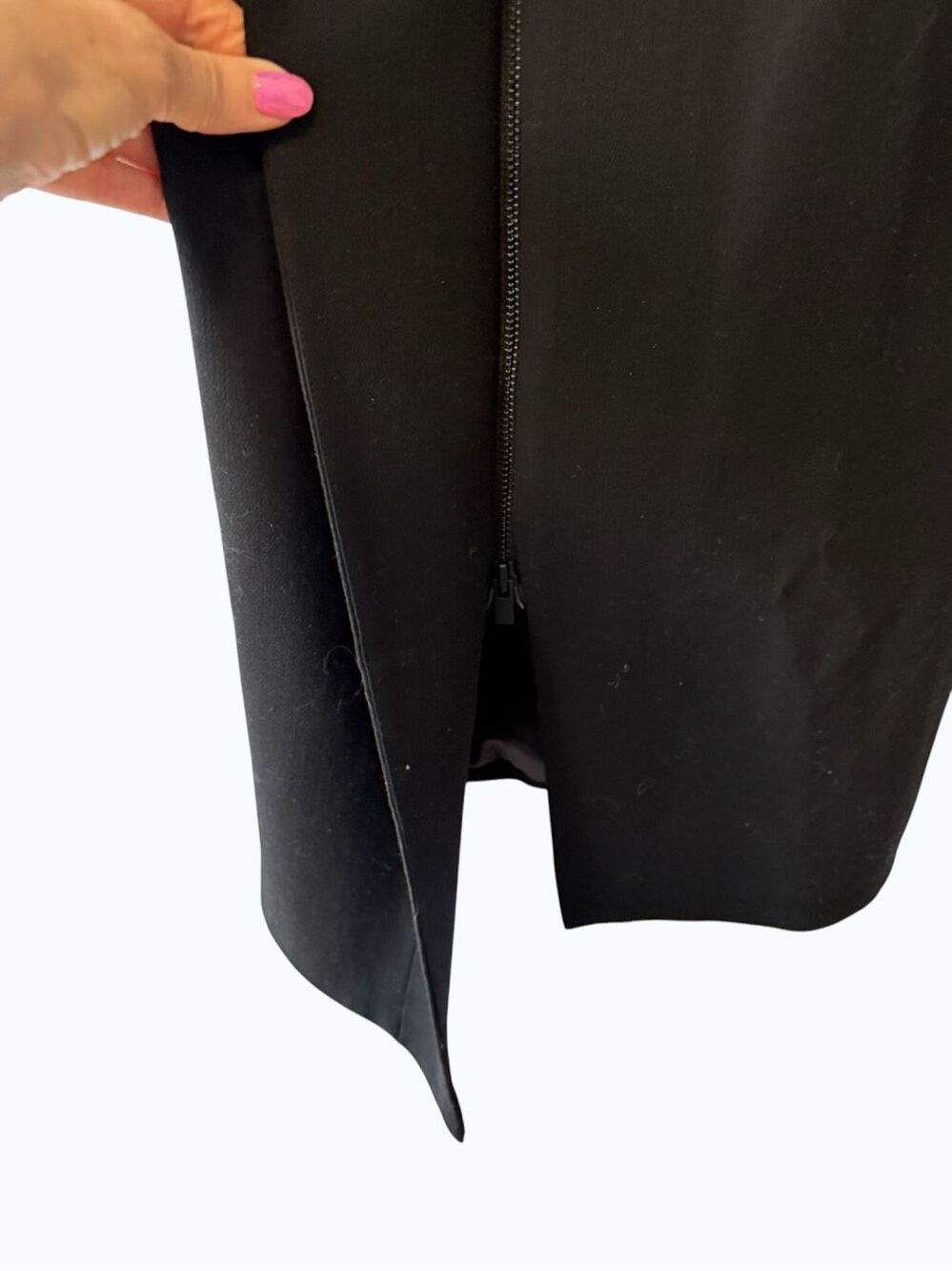 NWT AYR Black Wool Blend Asymmetric Zip Front Sheath Dress Size 2 MSRP $365 - Picture 8 of 9